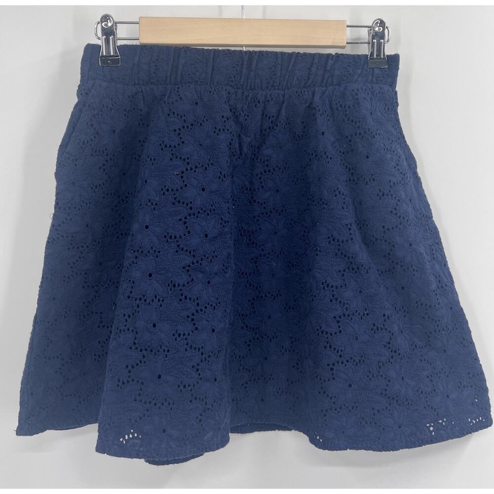 The Webster Miami X Target Navy Blue Floral Lace Skirt XS